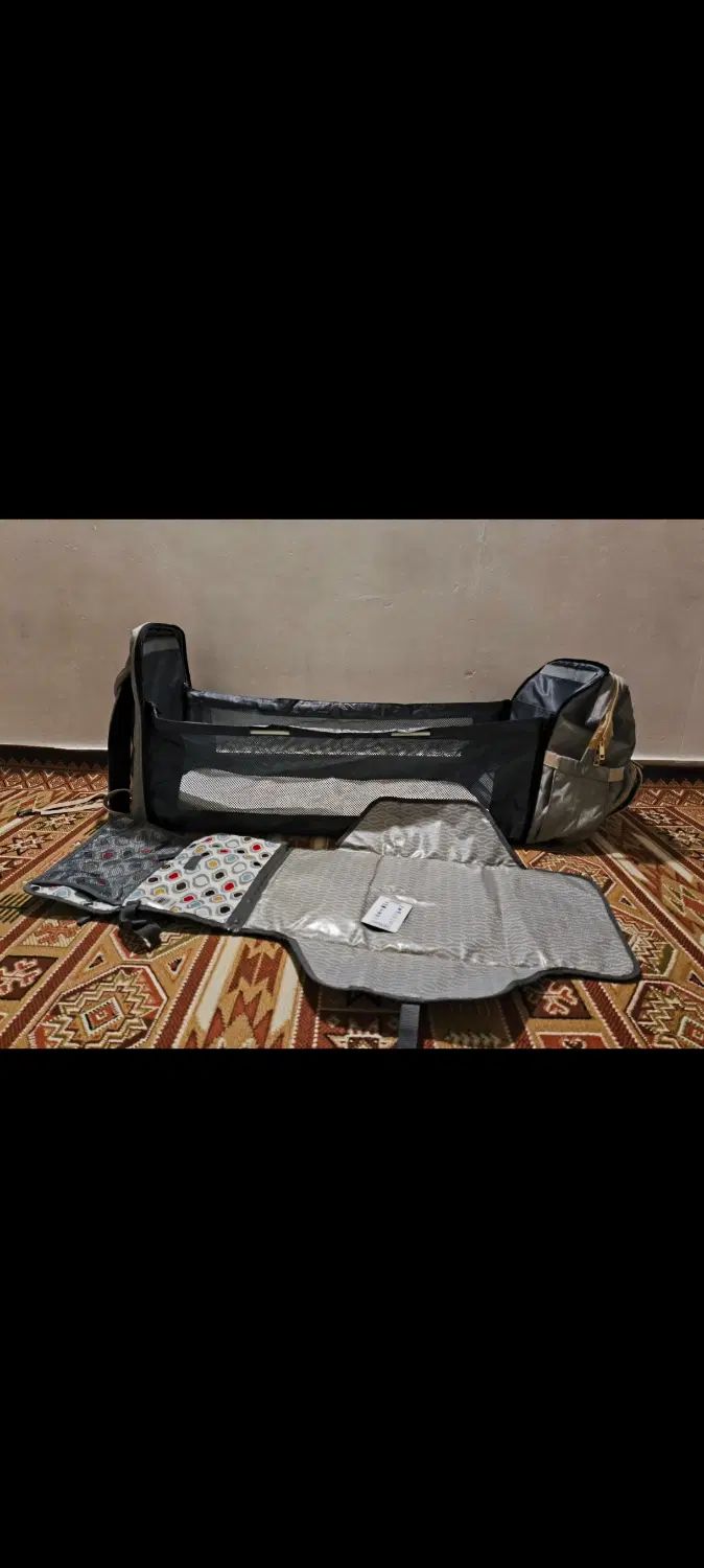 کوله پشتی و سبد خواب مسافرتی نوزاد رنگ طوسی.س|تخت و صندلی بچه|تهران, دارآباد|دیوار