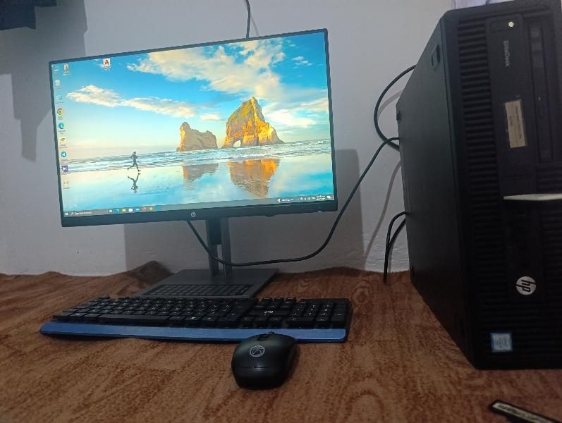 کامپیوتر و مانیتور hp core i5 نسل6|رایانه رومیزی|گرمی, |دیوار