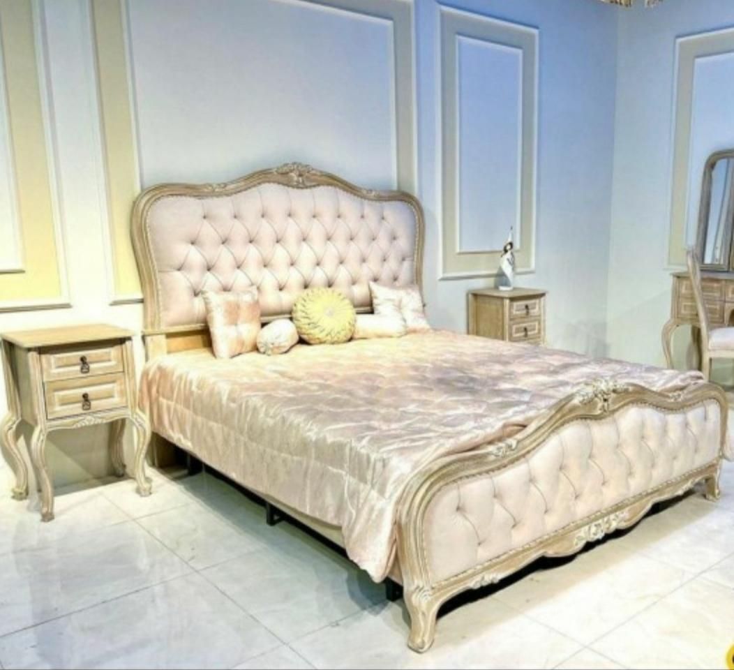 سرویس خواب دونفره تمام چوب مدل سه گل ثمر|تخت و سرویس خواب|تهران, یافت آباد جنوبی|دیوار