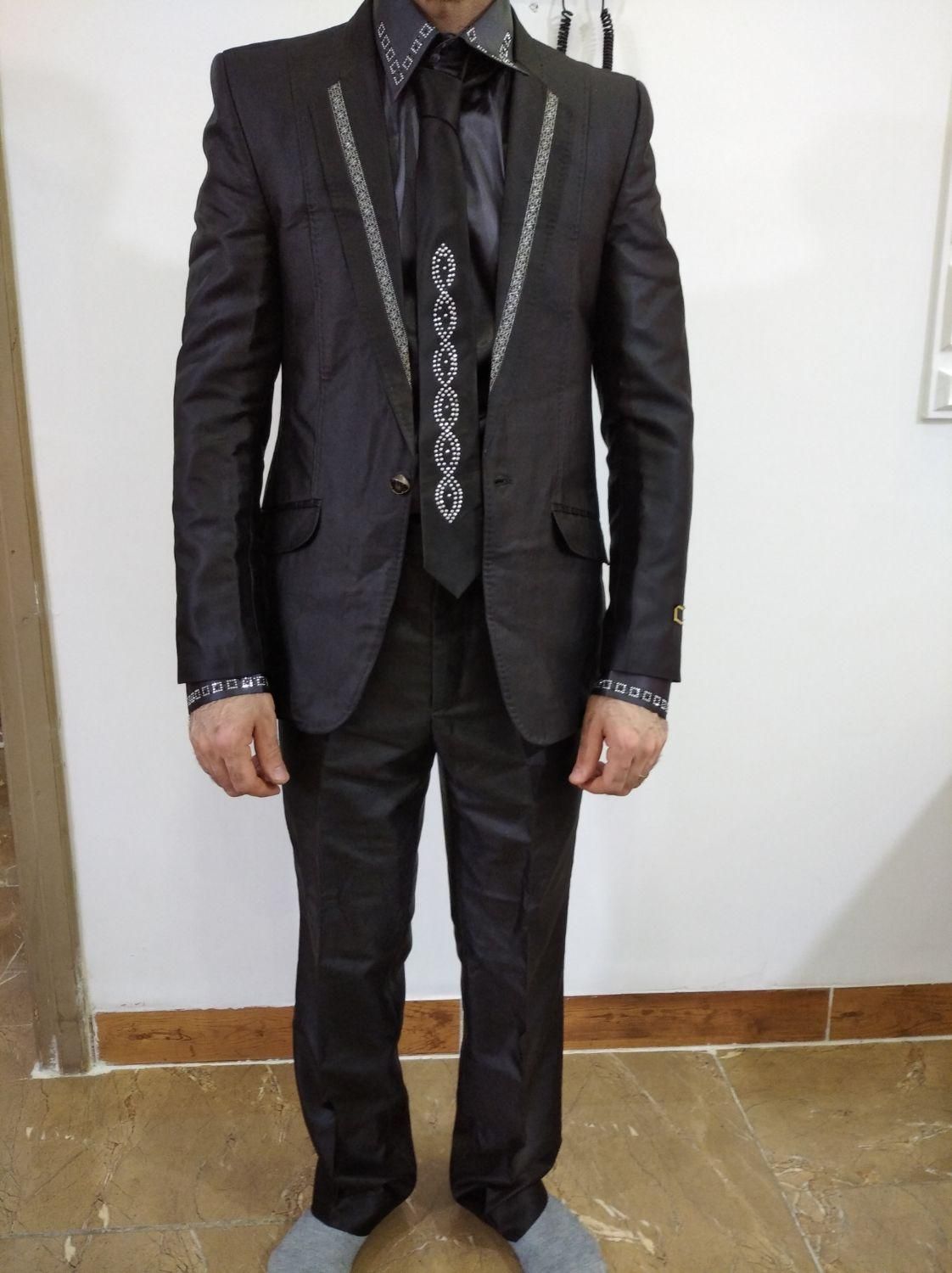 کت شلوار مجلسی مردانه به همراه پیراهن ساتن|لباس|لنگرود, |دیوار