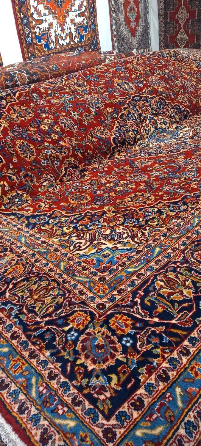 یک جفت  فرش ۹متره کاشان|فرش|میانه, |دیوار