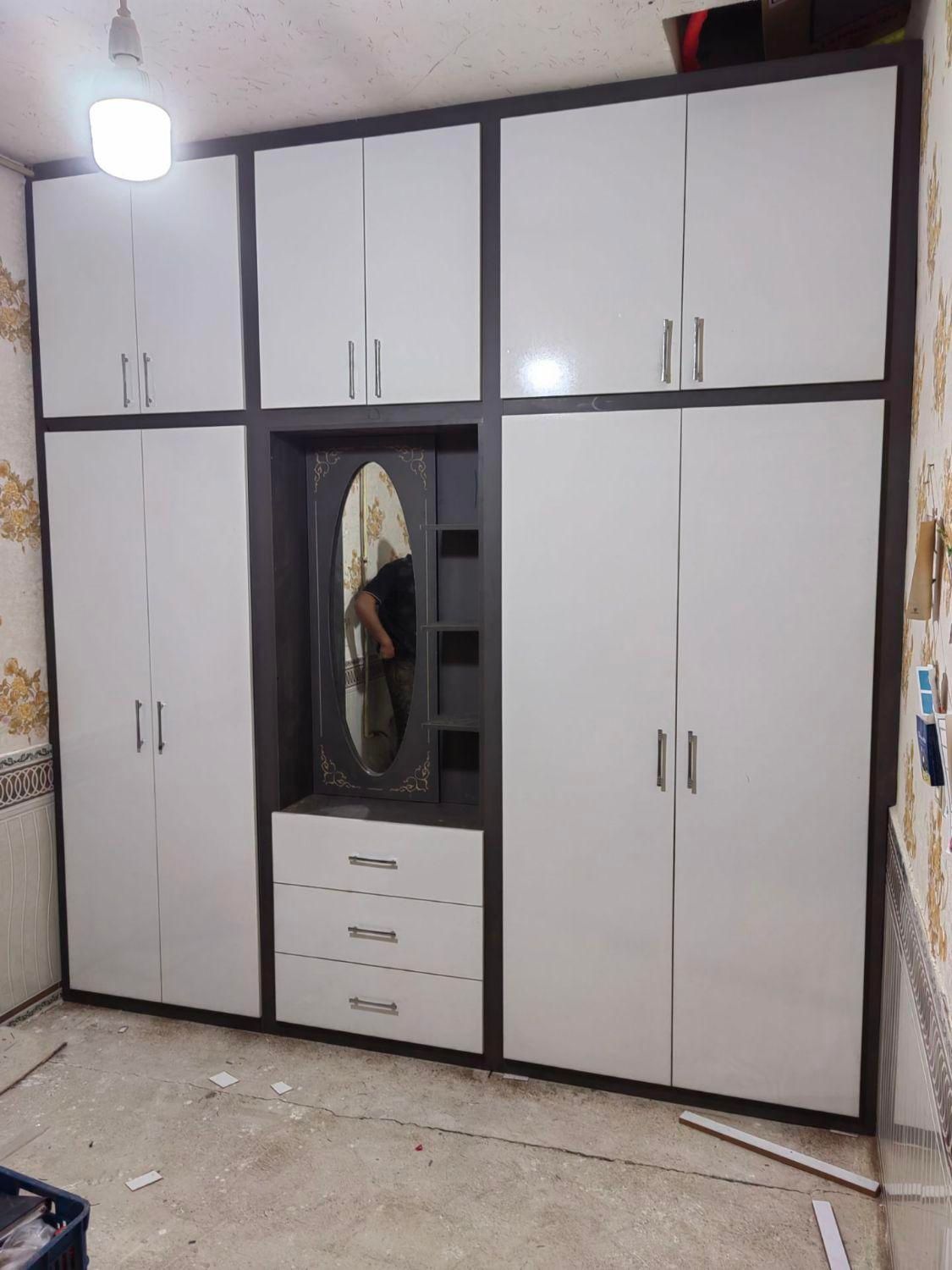 کمددیواری تخت تاشو اشکاف کابینت کمد دیواری دراور|جاکفشی، کمد، دراور|مشهد, طلاب|دیوار