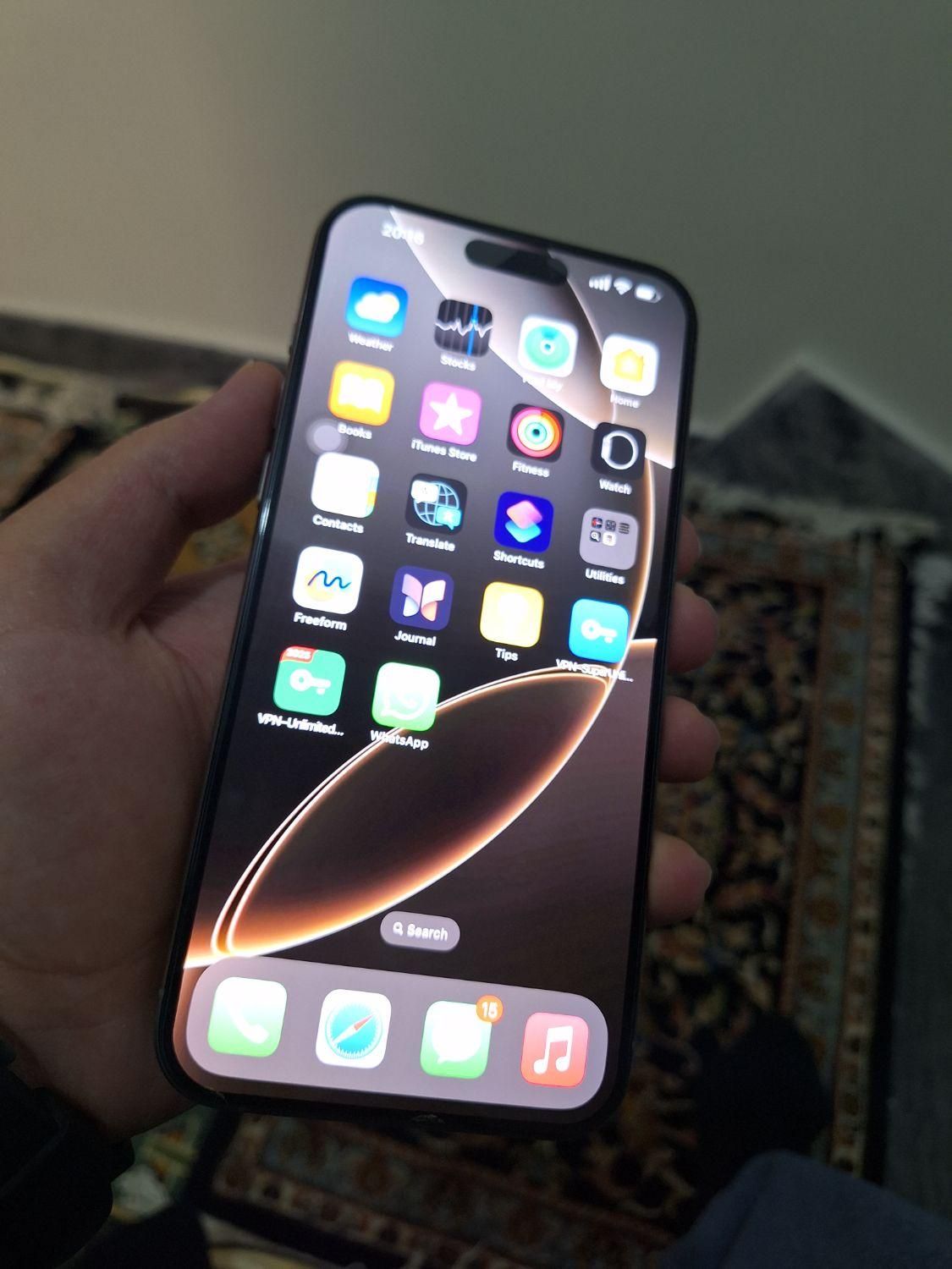 اپل iPhone 15 Pro Max با حافظهٔ ۲۵۶ گیگابایت|موبایل|کرمانشاه, |دیوار