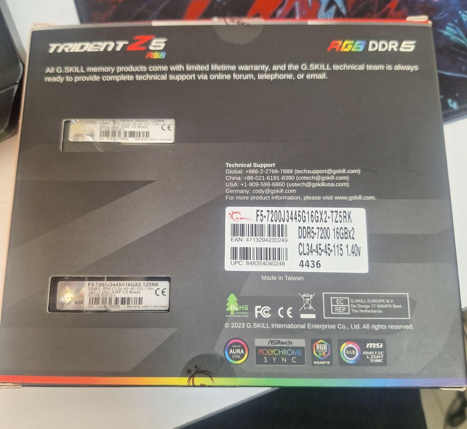 ram g.skill z5 32g 7200 - رم جی اسکیل|قطعات و لوازم جانبی رایانه|تهران, خلیج فارس|دیوار