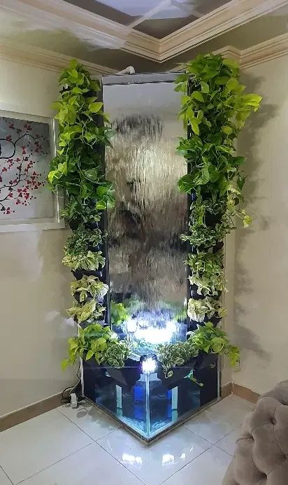 آبنمای شیک با قابلیت دیزاین گیاه طبیعی و مصنوعی|صنایع دستی و سایر لوازم تزئینی|تهران, نیروی هوایی (پیروزی)|دیوار
