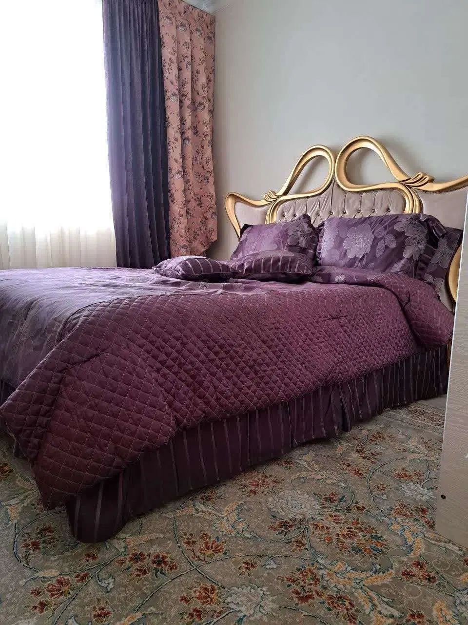 تخت دونفره هایگلس نسکافه ای با تشک و رو تختی|تخت و سرویس خواب|تهران, مینای جنوبی|دیوار
