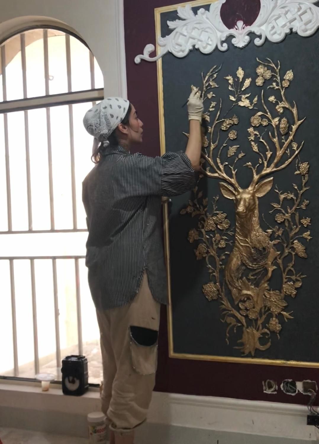 پتینه، طراحی دیواری با سبک خاص،گچ بری مدرن|خدمات پیشه و مهارت|بندرعباس, |دیوار