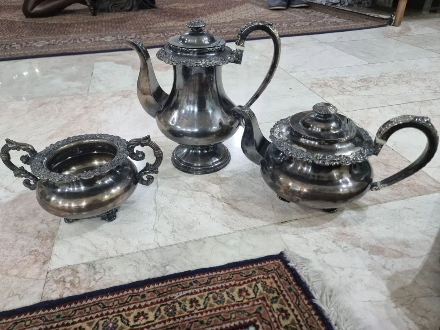 سیلور پلیت، تی ست|کلکسیون اشیاء عتیقه|تهران, ازگل|دیوار