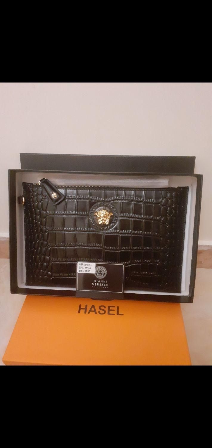 کیف دستی ورساچه چرم طبیعی گاوی طرح کروکدیل|کیف، کفش، کمربند|تهران, شهرک آپادانا|دیوار