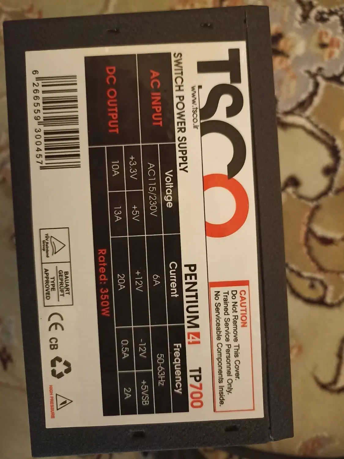 پاور Tsco 350w gold|قطعات و لوازم جانبی رایانه|تهران, جنت‌آباد شمالی|دیوار