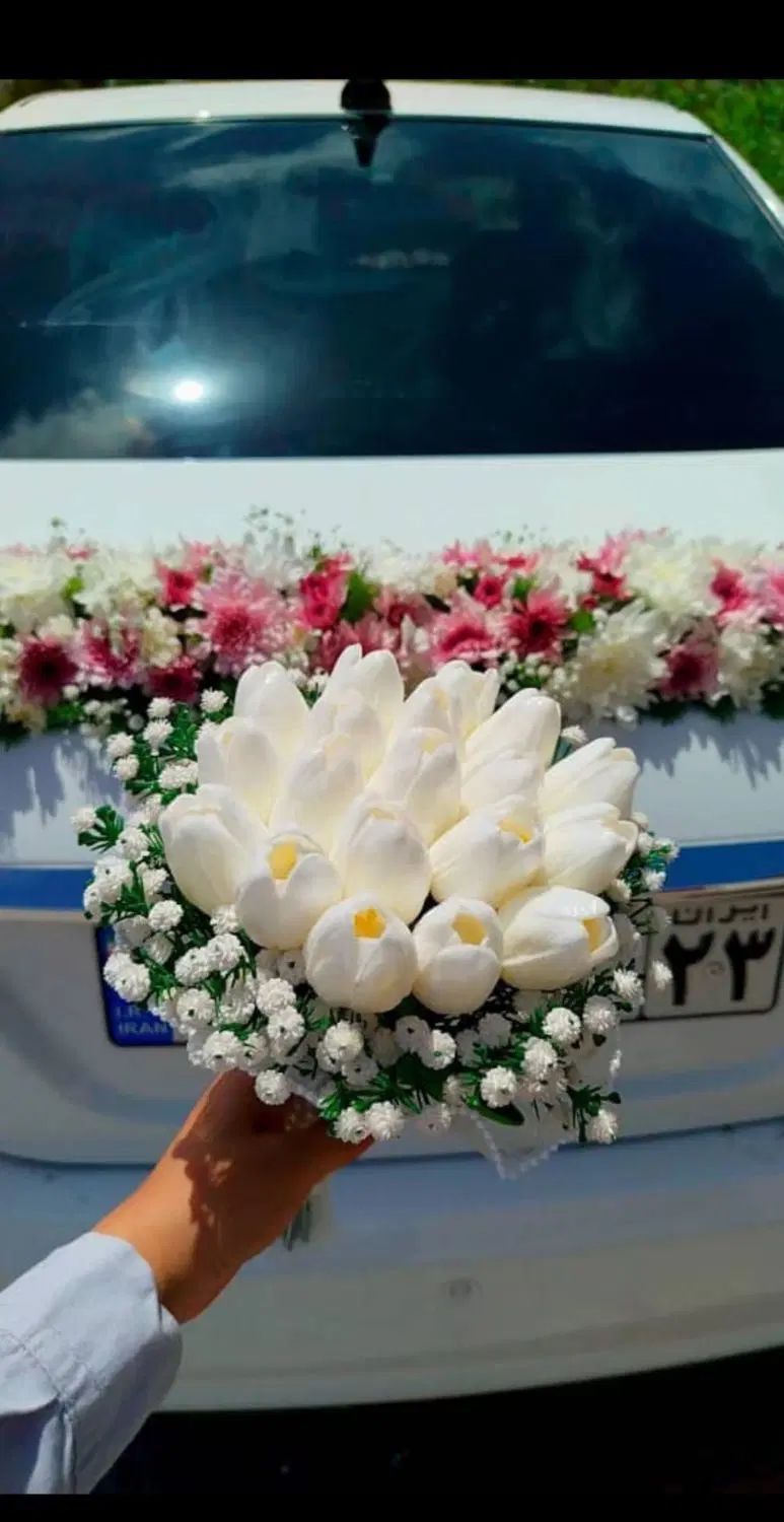 انواع دسته گل عروس لاله لمسی و مصنوعی و باکس و|گل مصنوعی|گلپایگان, |دیوار