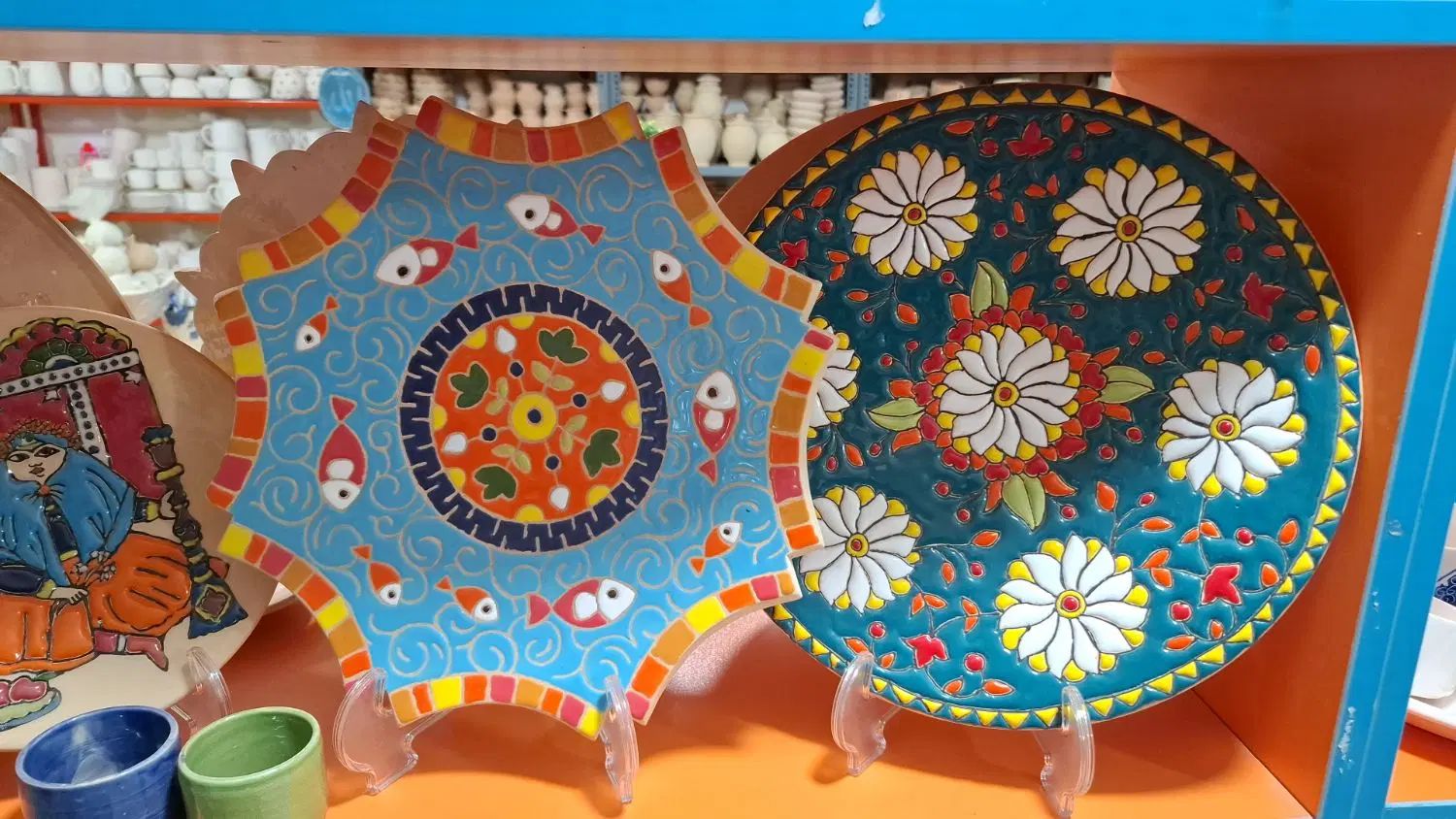 دیوارکوب سفالی میناکاری|صنایع دستی و سایر لوازم تزئینی|تهران, نظام‌آباد|دیوار