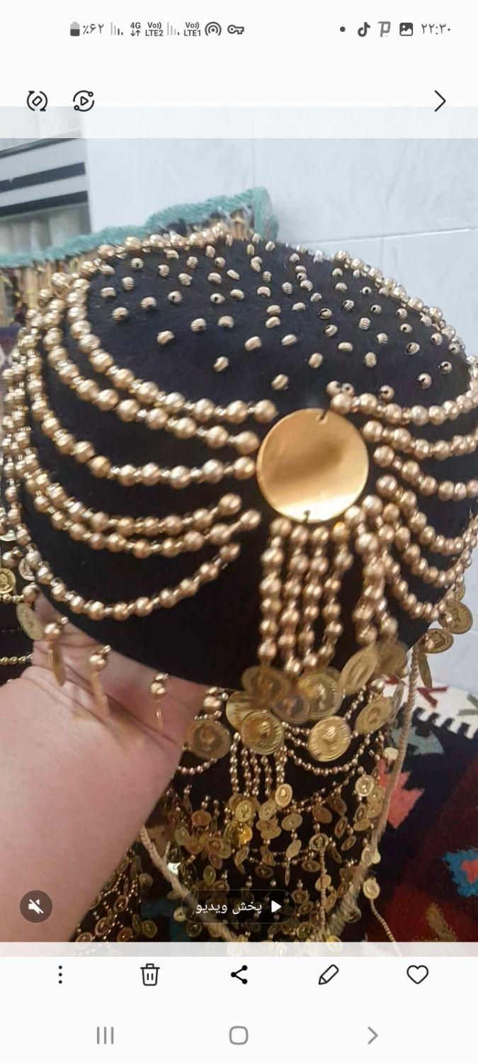 کلاه مجلسی کار شده|لباس|کرمانشاه, |دیوار