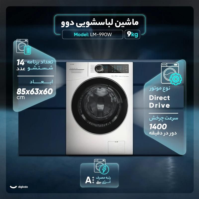 انواع ماشین لباسشویی دوو - Daewoo|ماشین لباسشویی و خشک‌کن لباس|مشهد, کوشش|دیوار