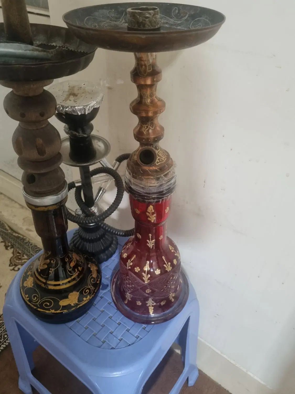 قلیان اصل حاج اوقلی وقلیان چوب گردو ومسافرتی|زیورآلات و اکسسوری|فولادشهر, A2|دیوار