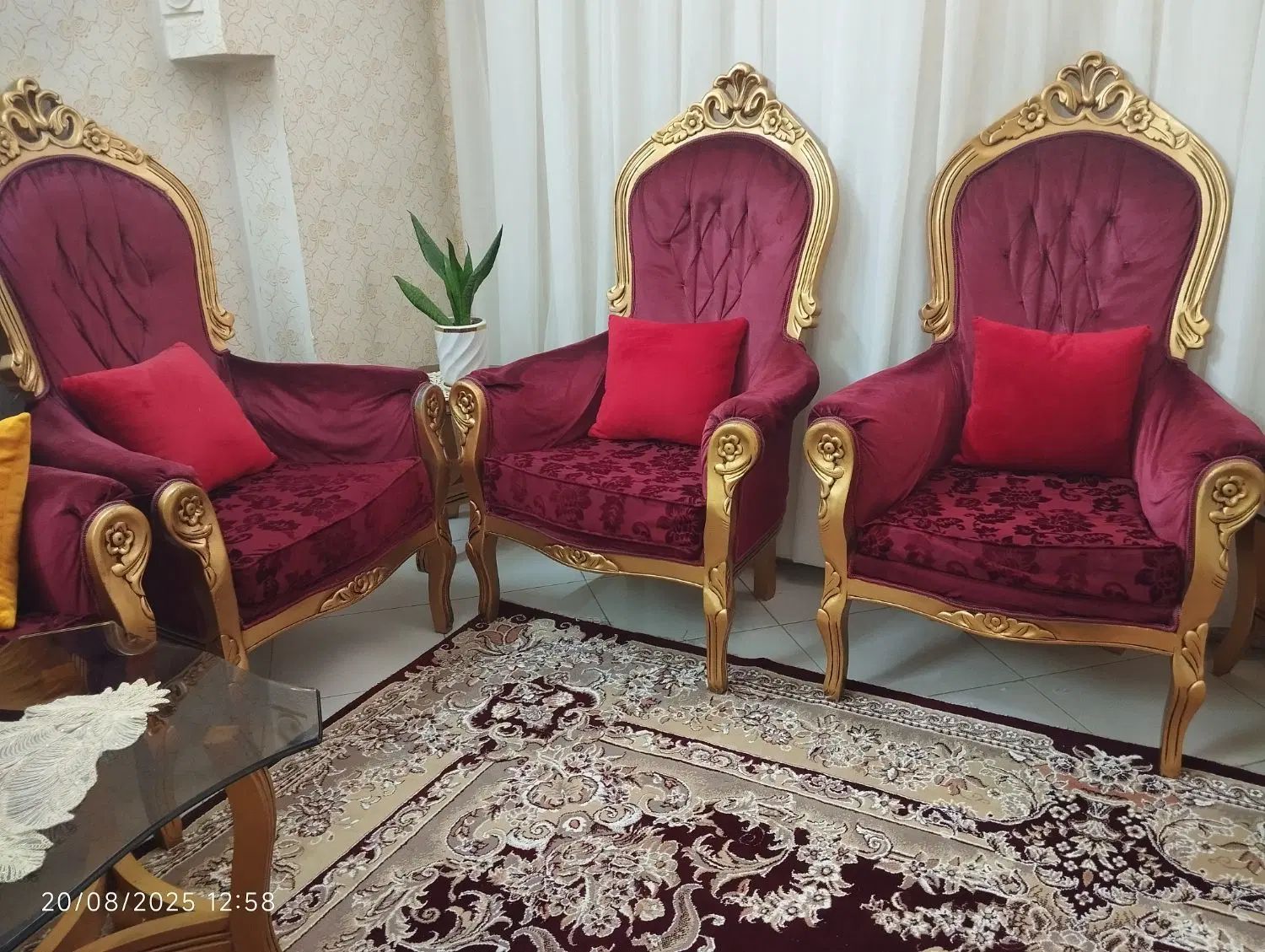 یک دست مبل استیل بسیار تمیز  همراه یه کاناپه جدا|مبلمان خانگی و میز عسلی|مشهد, کوی المهدی|دیوار