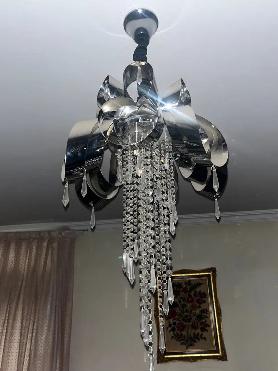 لوستر نقره ای|لوستر و چراغ آویز|تهران, جردن|دیوار