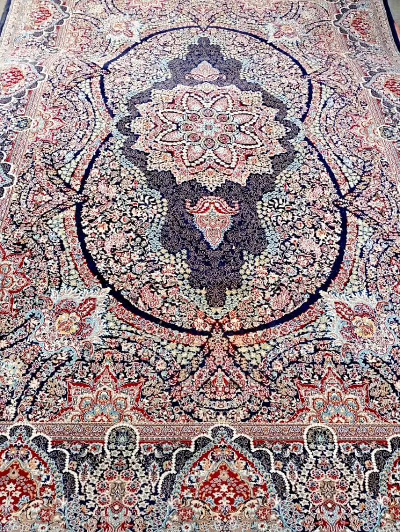 فرش ماشینی ۹متری جفت سرمه ای تک کرم|فرش|تهران, یاخجی آباد|دیوار