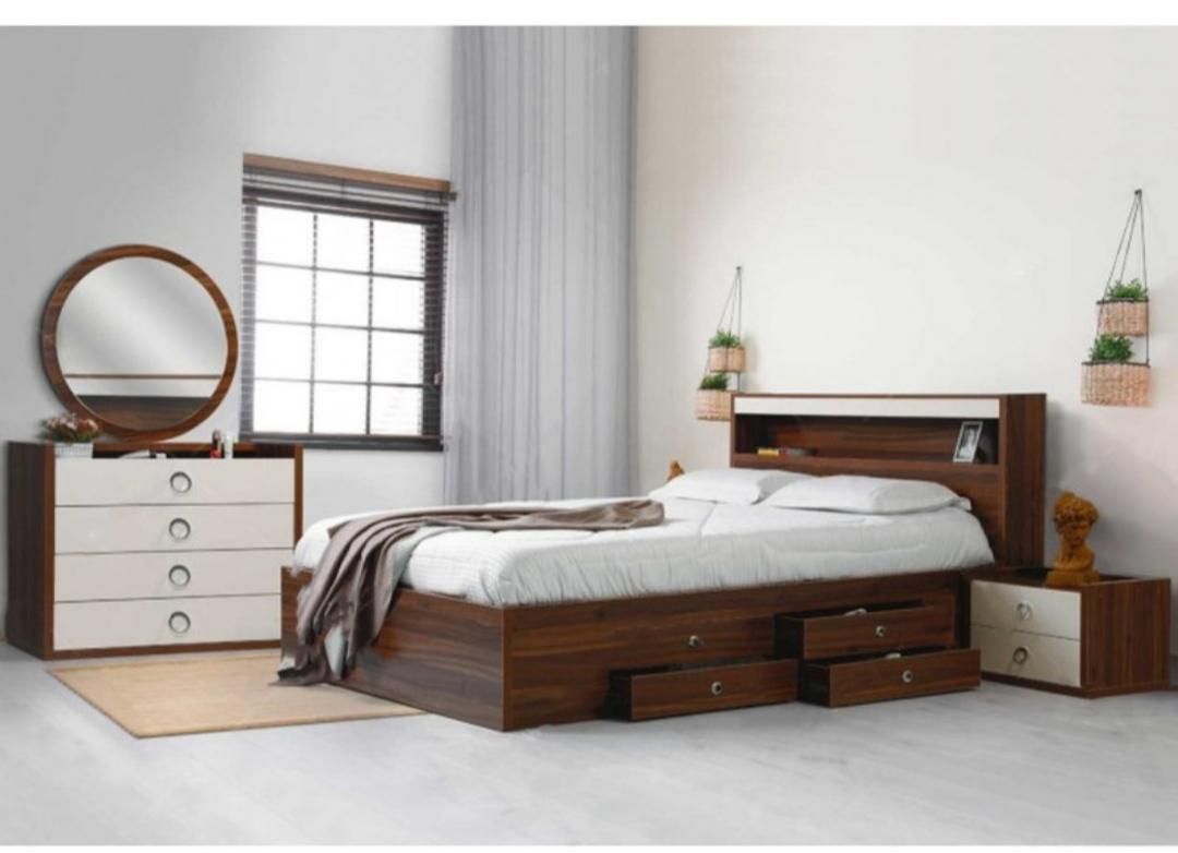 سرویس خواب کامل چوبی و فلزی مدل بهکار|تخت و سرویس خواب|سنندج, |دیوار