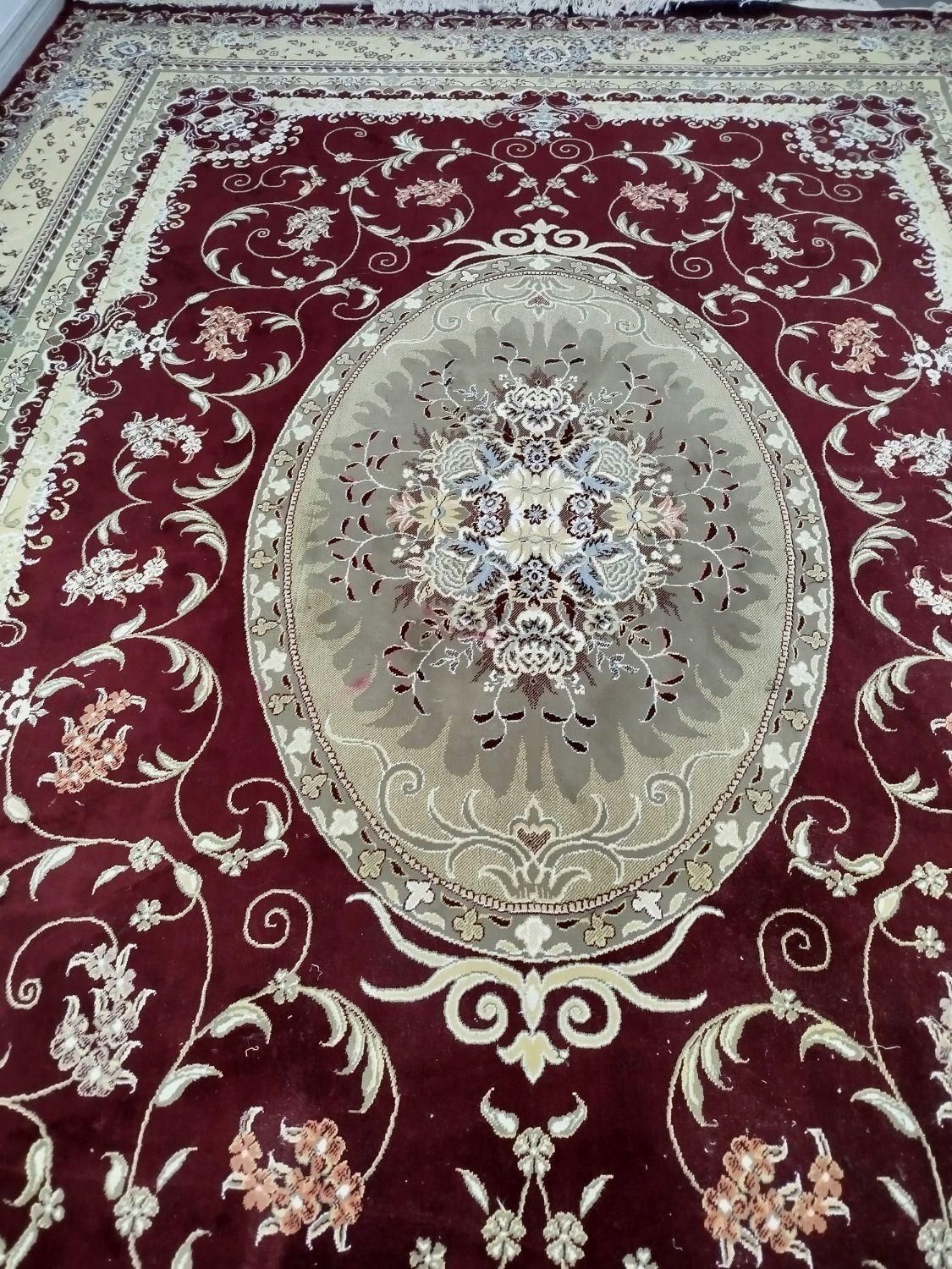 فرش ۱۲متری زمینه لاکی|فرش|طبس, |دیوار