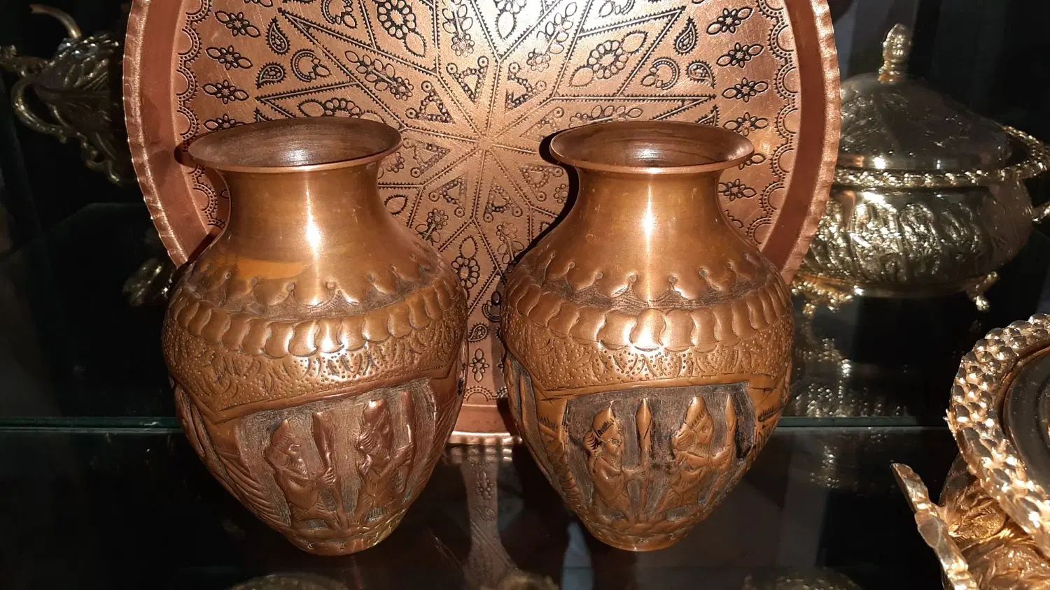 گلدان مسی و سرویس قابلمه|صنایع دستی و سایر لوازم تزئینی|کرج, شهرک اوج|دیوار