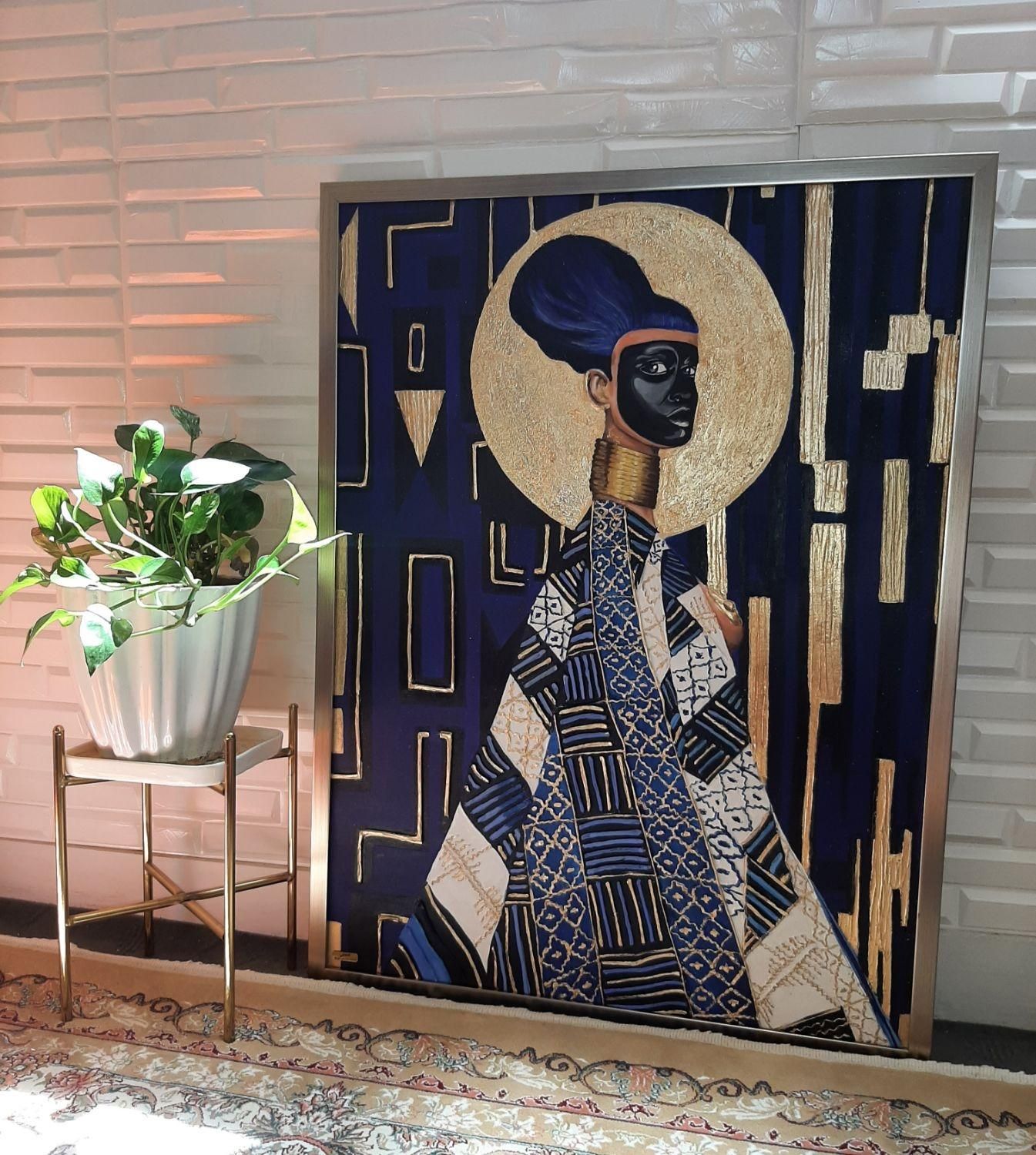 تابلو نقاشی زن نقابدار|تابلو، نقاشی، عکس|تهران, خواجه نظام الملک|دیوار