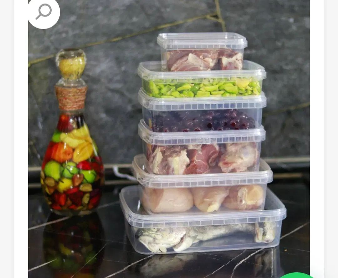سطل بزرگ پلاستیکی و یه تعداد ظرفهای فریزری|ظروف نگهدارنده، پلاستیکی، یک‌بارمصرف|خمین, |دیوار