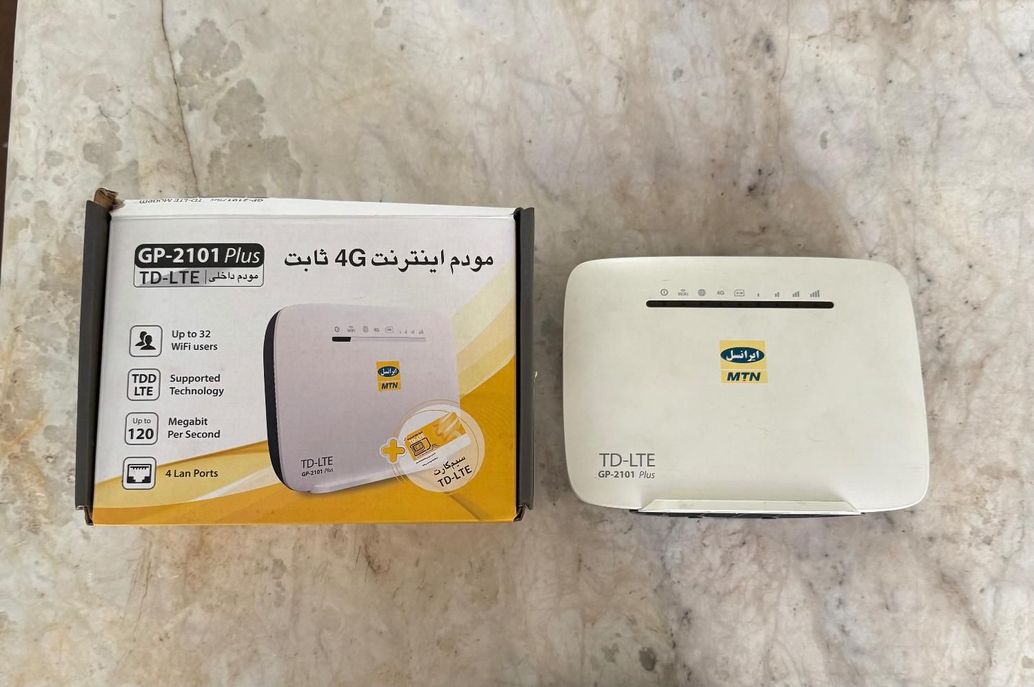 مودم اینترنت 4G TD-LTE ایرانسل به همراه سیم‌کارت|مودم و تجهیزات شبکه|شاهرود, |دیوار