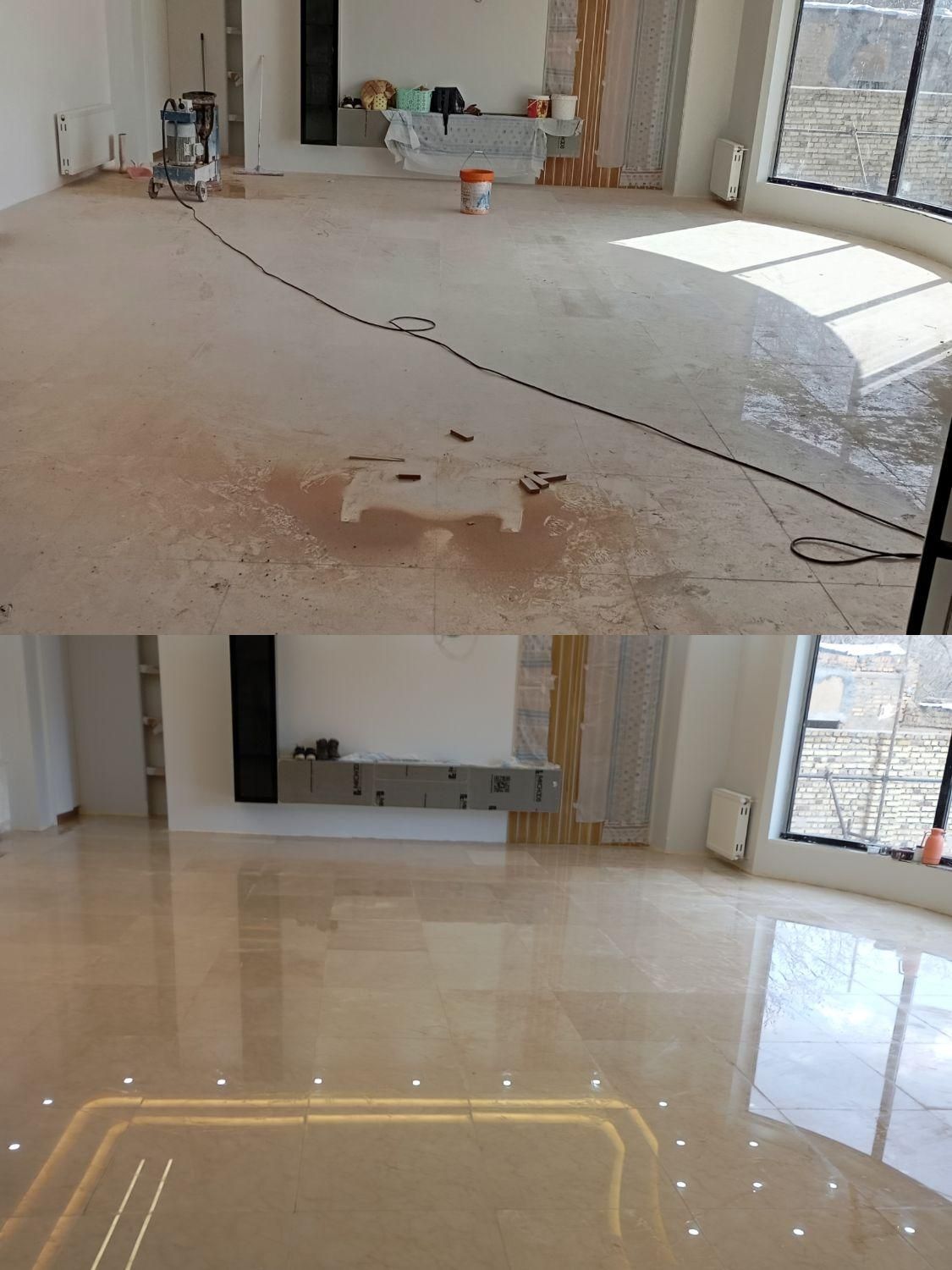 کف سابی سنگ بتن موزایک صاب پله پیچ رولپلاک سنگهای|خدمات نظافت|اراک, |دیوار