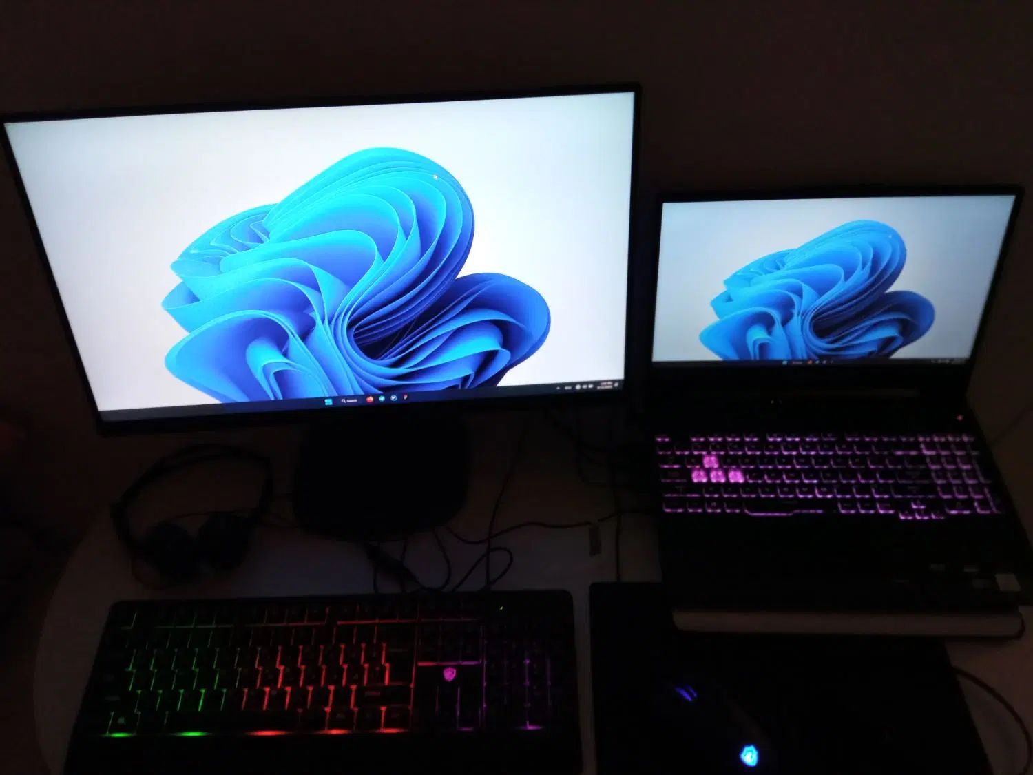 لپتاپ Asus Tuf و مانیتور گیمینگ|رایانه همراه|مشهد, یاغون آباد|دیوار