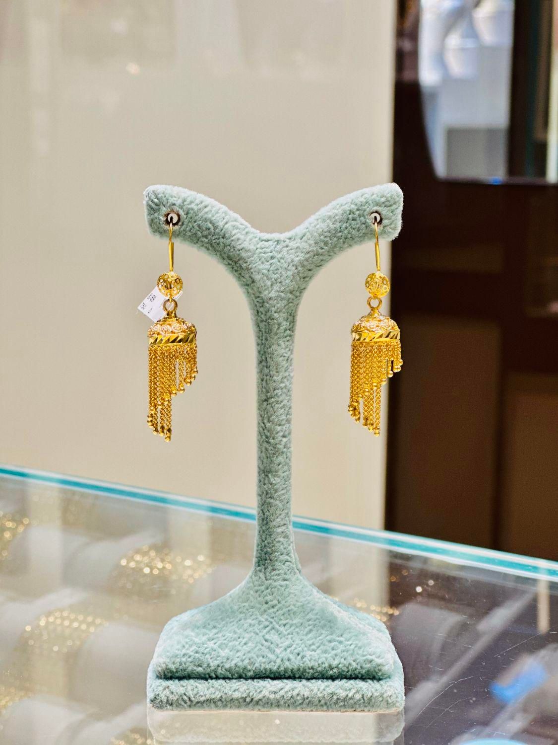 گوشواره لوستری طلا|جواهرات|بندرعباس, |دیوار