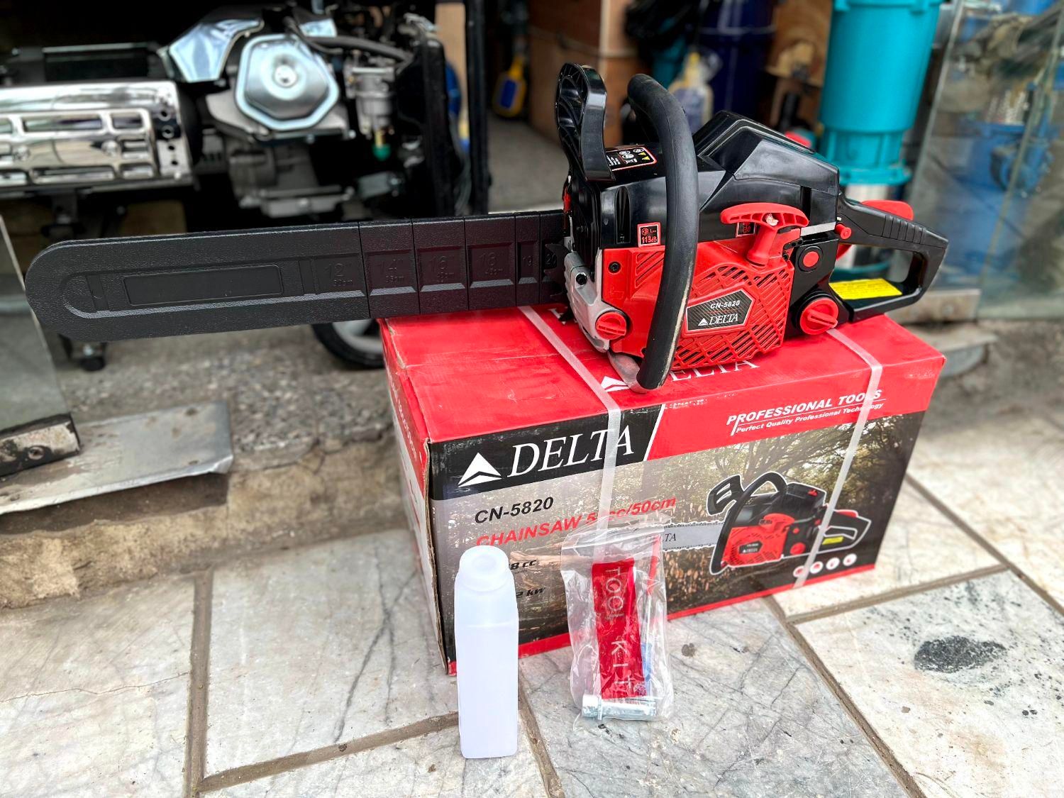 اره موتوری بنزینی دلتا ۵۰ سانت 58CC درخت بر پمپ آب|ابزارآلات|مشهد, کوشش|دیوار