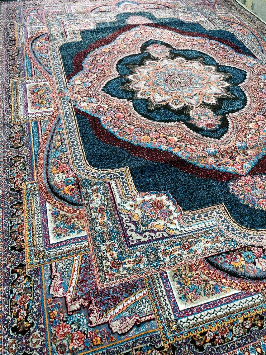 فرش ۱۲متر نخی نو سرمه ای تعداد/توحید ۲ ماندگار|فرش|بیرجند, |دیوار
