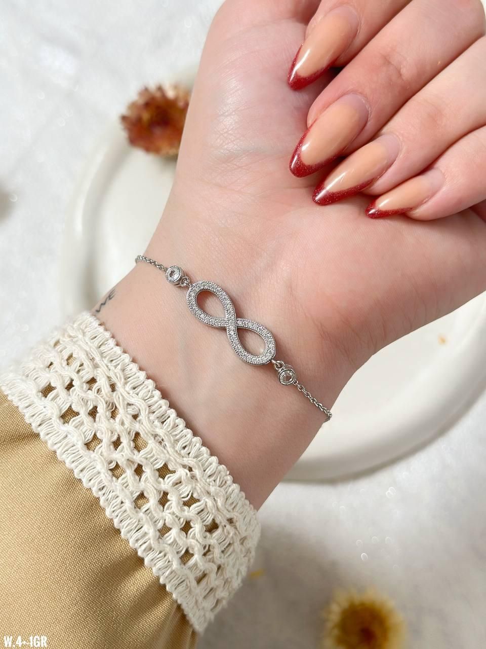 دستبند نقره کد001700جواهری روکش طلا کادویی تولد|بدلیجات|تبریز, |دیوار