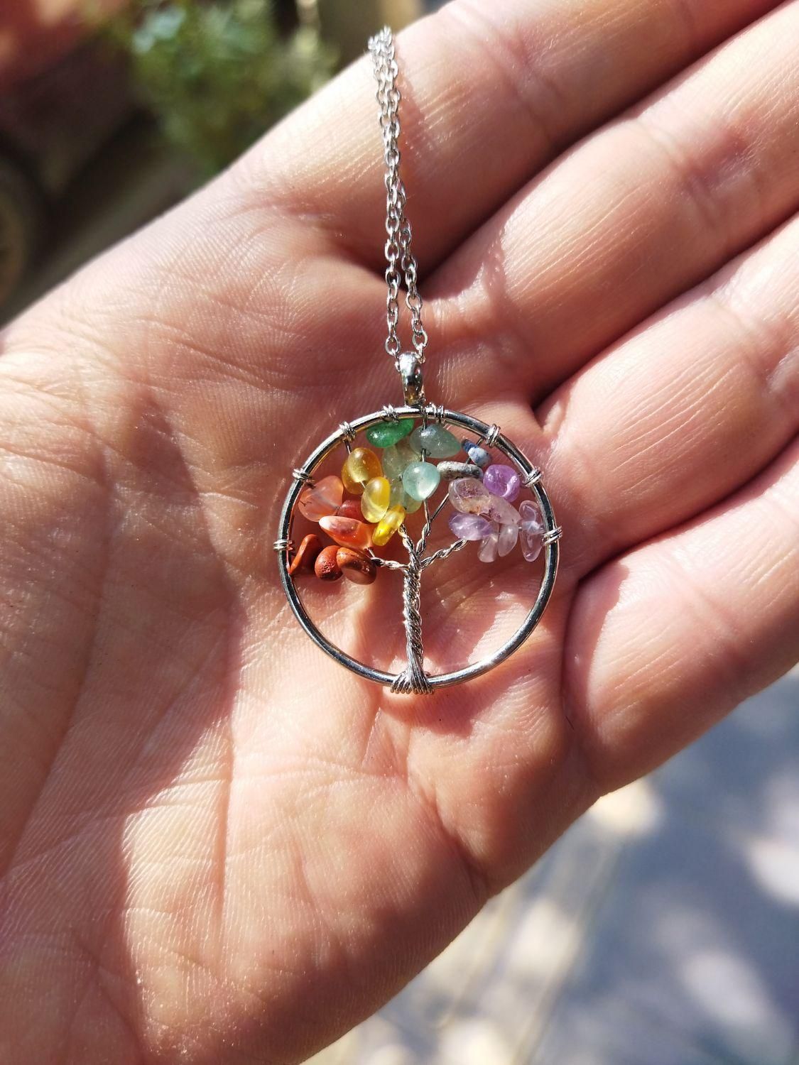 گردنبند هفت چاکرااصل درخت|بدلیجات|ارومیه, |دیوار