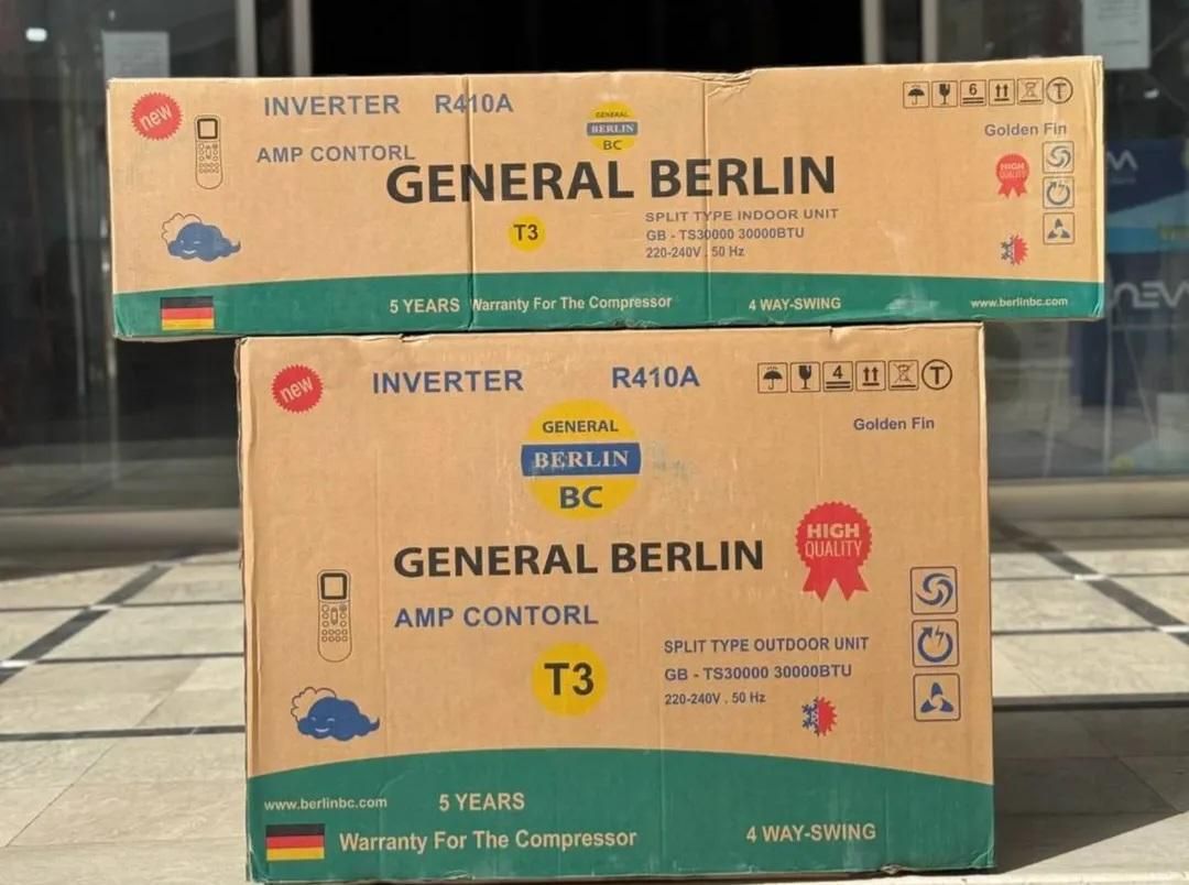 کولر گازی 24 هزار اینورتر General Berlin 24000|کولر گازی و فنکوئل|رشت, بلوار گیلان|دیوار