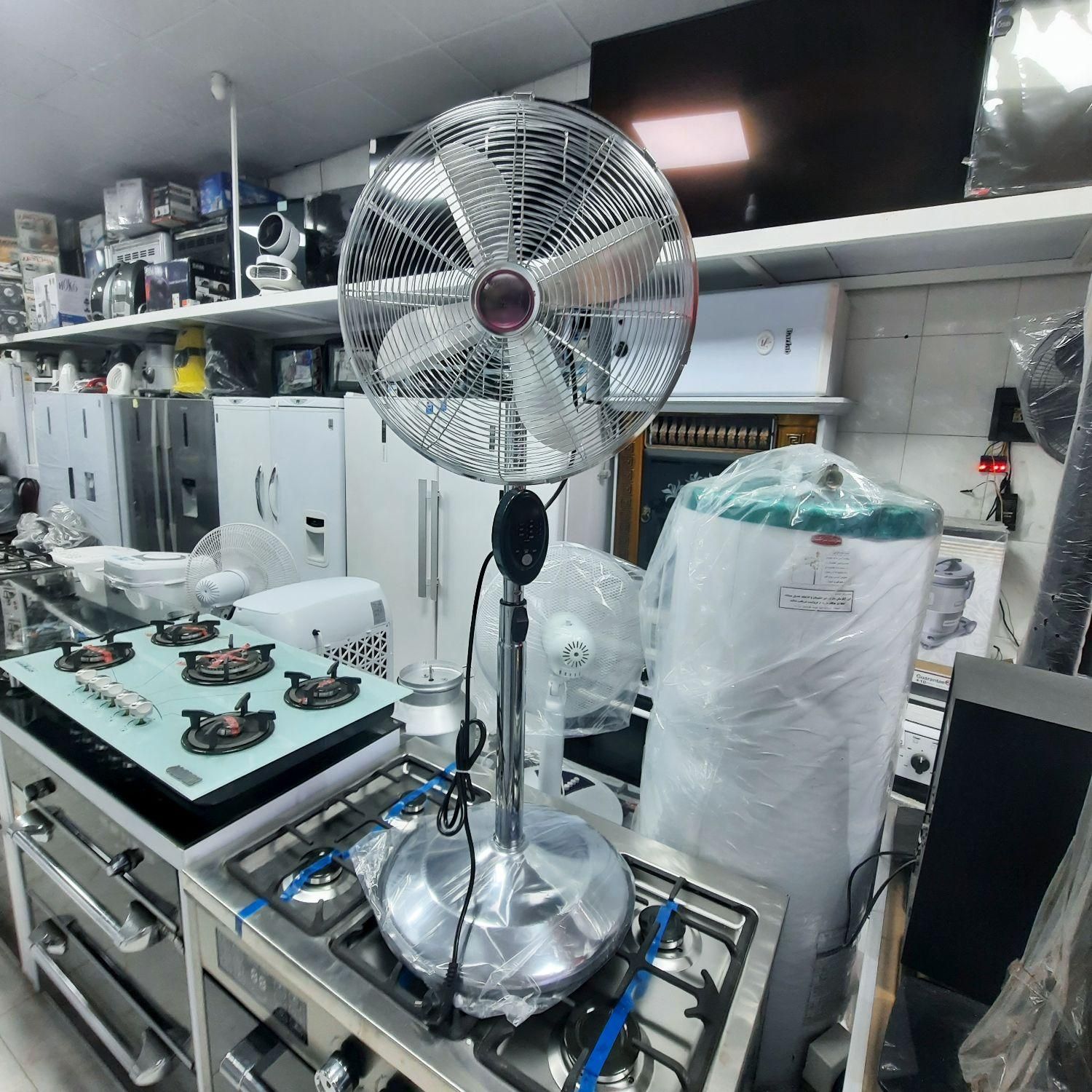 پنکه تمام استیل ایستاده کنترل دار *اکبند*(فضائی)|پنکه و تصفیهکنندهٔ هوا|نیشابور, امام|دیوار