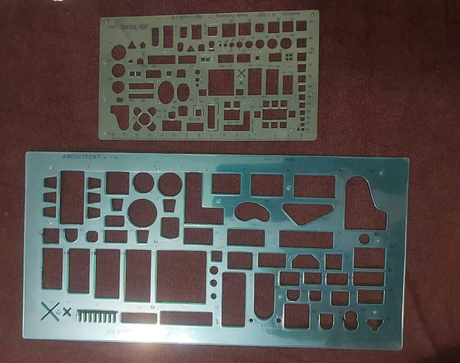 انواع خط کش و شابلون مهندسی|لوازم التحریر|همدان, |دیوار