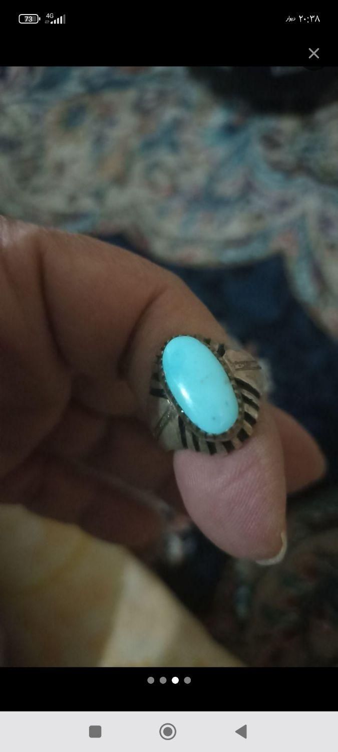 انگشتر نقره فیروزه نیشابوری|جواهرات|تهران, طیب|دیوار