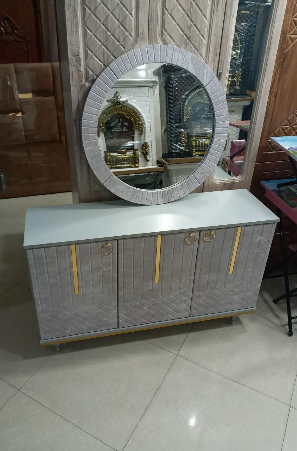 آینه کنسول میز تلویزیون ست نو آکبند|بوفه، ویترین، کنسول|سمنان, |دیوار