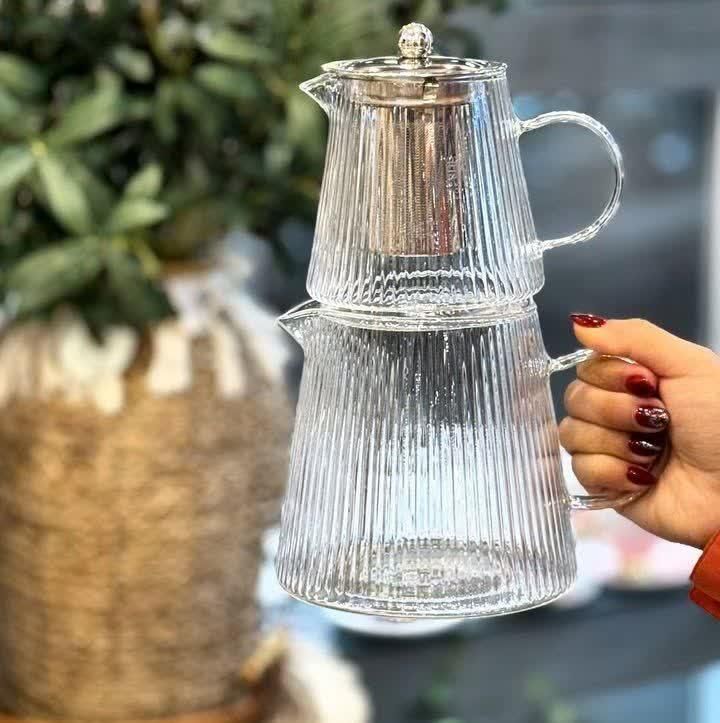 کتری قوری پیرکس شعله مستقیم خارجی|قوری، کتری، قهوهساز دستی|کرج, حصارک بالا|دیوار