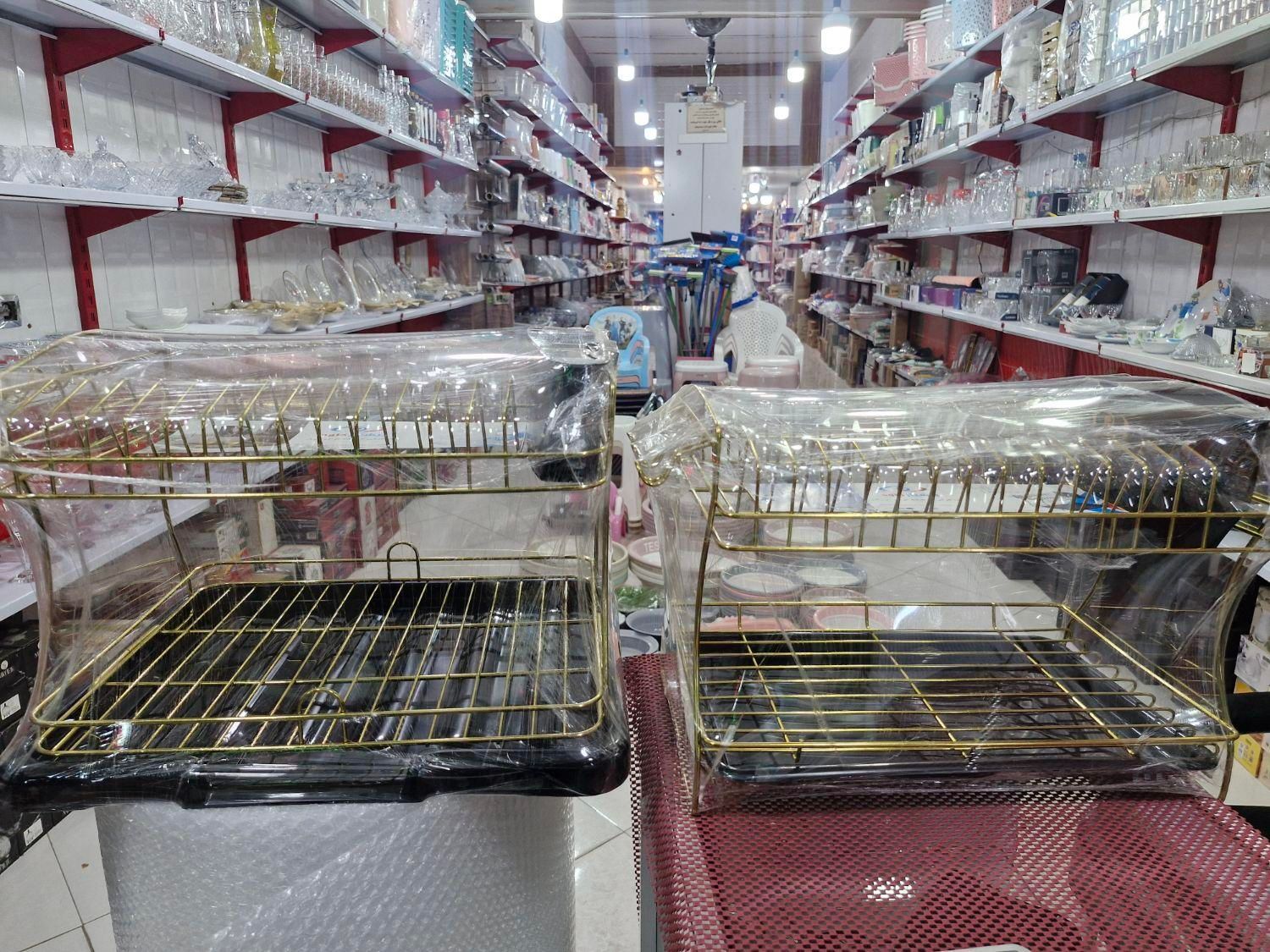 جاظرفی استیل طلایی جا ظرفی پلاستیکی استند ظرف|آب‌چکان و نظم‌دهنده ظروف|مشهد, مشهدقلی|دیوار