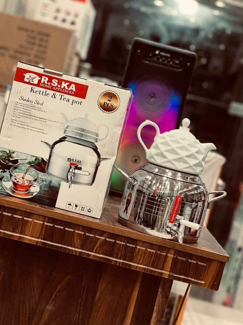 کتری قوری استیل کف چدن|قوری، کتری، قهوهساز دستی|قم, امامزاده ابراهیم|دیوار