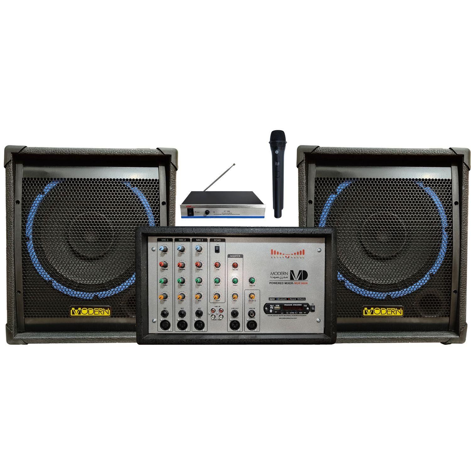 پک 2عددی باندچوبی 12اینچ و اکوآمپلی ومیکروفن بیسیم|سیستم صوتی خانگی|تهران, جمهوری|دیوار