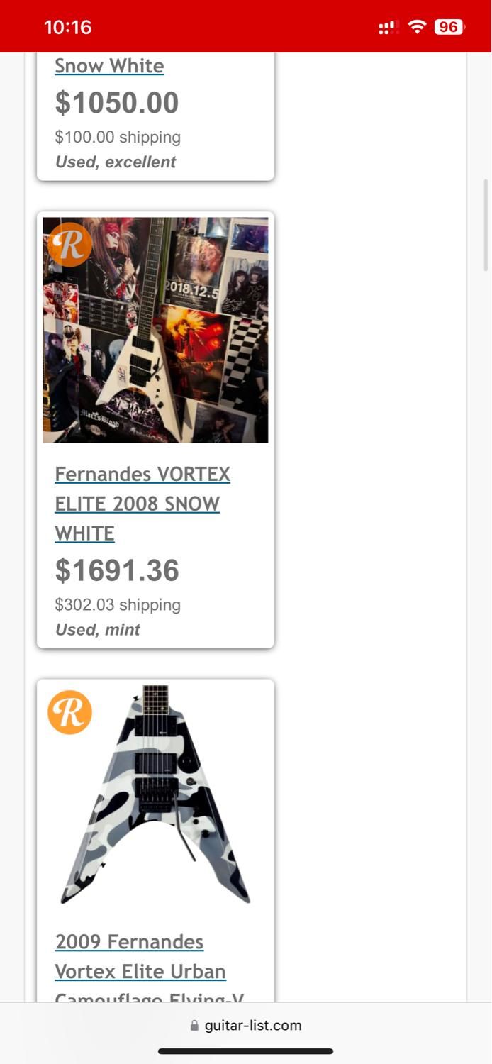 fernandes Vortex elite گیتار الکتریک|گیتار، بیس، امپلیفایر|تهران, شهران شمالی|دیوار