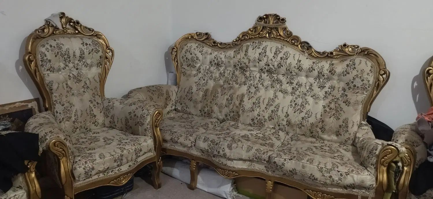 فروش مبلمان تمام چوب راش ۹نفره با میز و عسلی|مبلمان خانگی و میز عسلی|دزفول, |دیوار