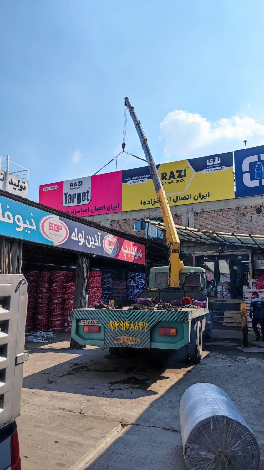 جرثقیل خاور و(بنز911)۵،۳تا۷تن دکل بلند ۲۰متری کفی|خدمات حمل و نقل|تبریز, |دیوار