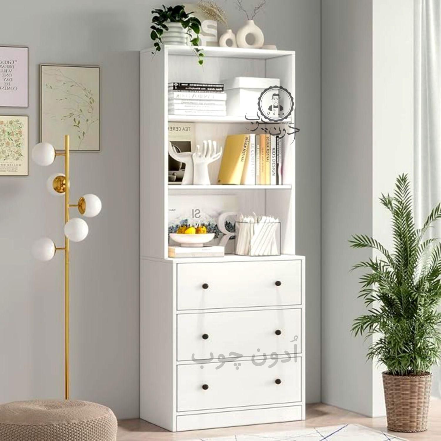 کتابخانه کشو دار مدل سودابه|کتابخانه، شلف، قفسه‌های دیواری|تبریز, |دیوار