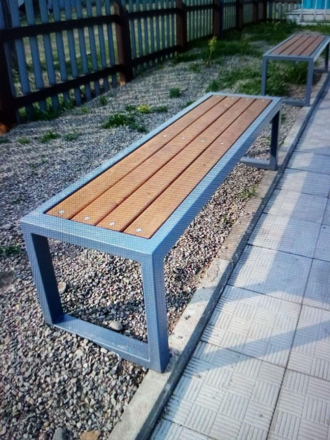 نیمکت پایه فلزی رویه چرم و چوب|صندلی و نیمکت|تهران, خلیج فارس|دیوار