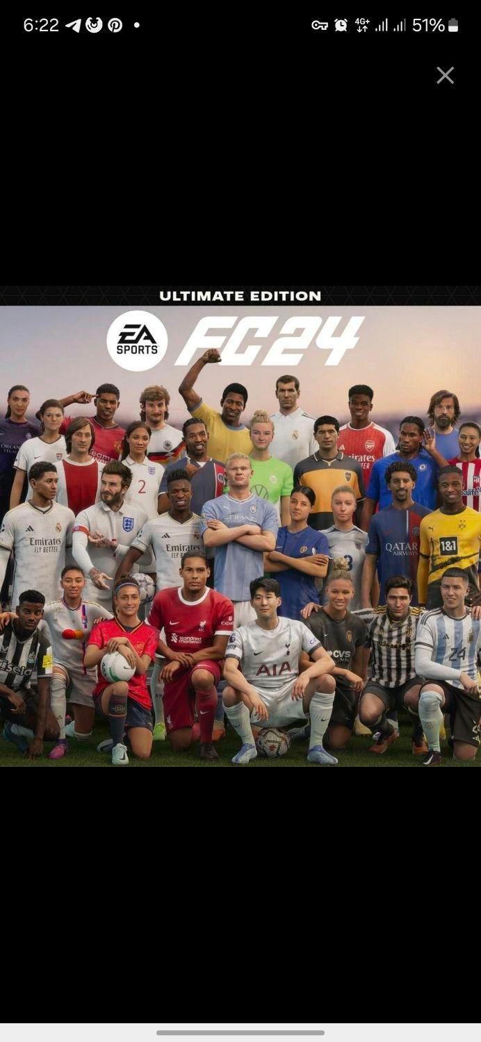 اکانت FC24 ultimate edition ظرفیت ۲ PS5|کنسول، بازی ویدئویی و آنلاین|تهران, جردن|دیوار